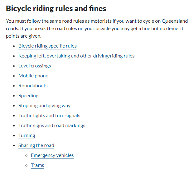 List of all bike riding rules episodes