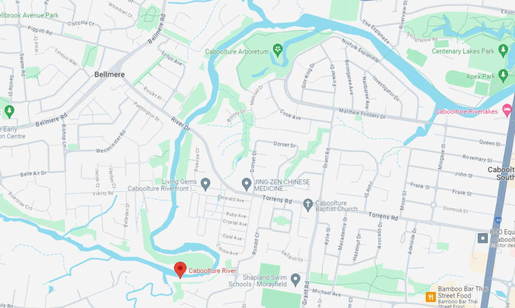 Map of Caboolture River at Caboolture